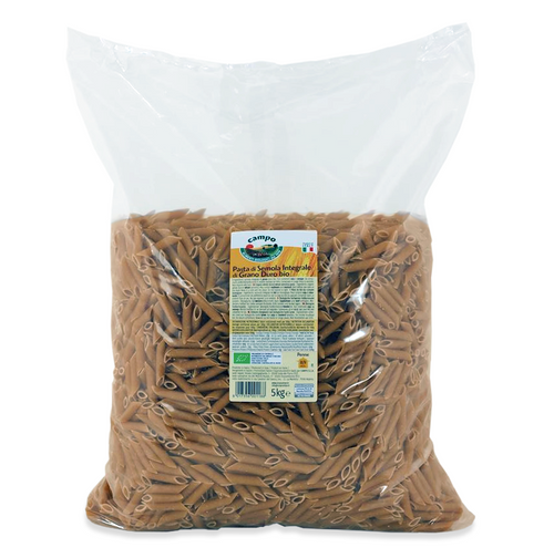 Makaron penne (Semolinowy Razowy) 5 kg - Horeca (BIO)