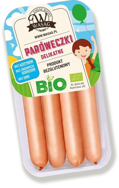 Parówki delikatne bezglutenowe 150 g - Wasąg (BIO)