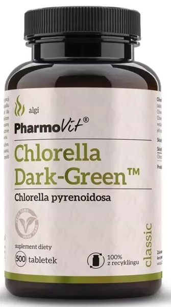 Chlorella Dark Green 500 Tabletek 125 G  -  PHARMOVIT (CLASSIC)