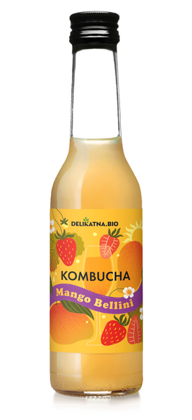 KOMBUCHA KOKTAJLOWA MANGO BELLINI BIO 270 ml - ZAKWASOWNIA