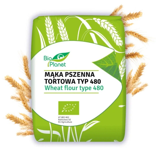 Mąka pszenna tortowa typ 480 1 kg - Bio Planet (EKO)