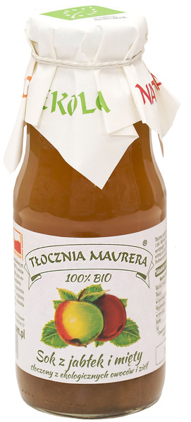 Sok jabłkowy z miętą nfc 300 ml - Tłocznia Maurera (BIO)