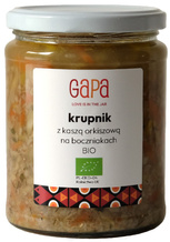 Krupnik z kaszą orkiszową na boczniakach 450 g - Gapa (EKO)