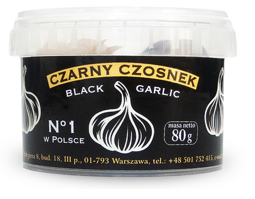 Czarny czosnek bezglutenowy 80 g - Pięć Przemian (BIO)