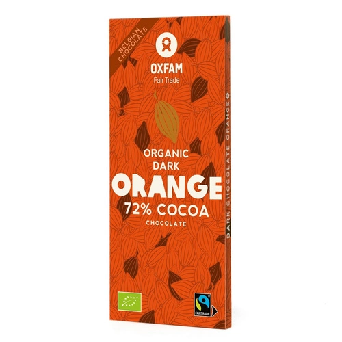 Czekolada Gorzka Z Kawałkami Pomarańczy Fair Trade Bio 100 G  -  OXFAM