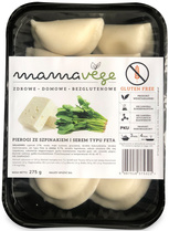 PIEROGI ZE SZPINAKIEM I SEREM TYPU FETA BEZGLUTENOWE 275 g - MAMA VEGE