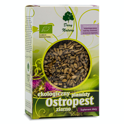 Ostropest plamisty ziarno 100 g - Dary Natury (BIO)