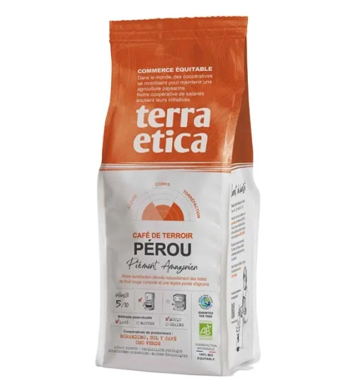 Kawa mielona arabica 100% peru fair trade 250 g - Terra Etica (EKO)