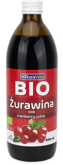 Sok z żurawiny 100 % 500 ml - NaturaVena (EKO)
