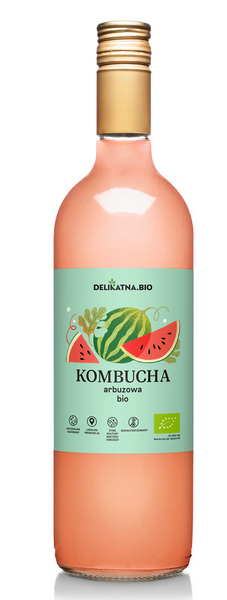 Kombucha arbuzowa 750 ml - Delikatna (EKO)