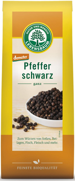 Pieprz czarny ziarnisty demeter 50 g - Lebensbaum (BIO)