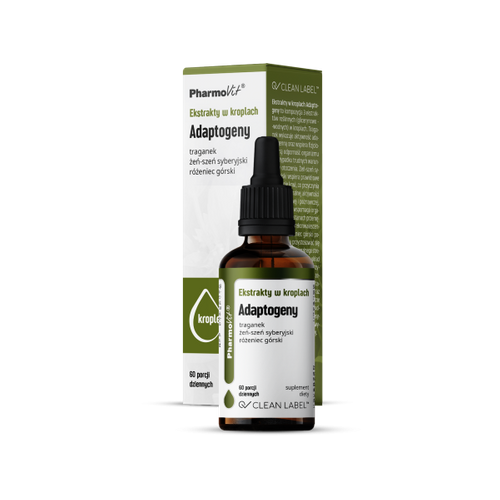 Ekstrakty w kroplach adaptogeny bezglutenowe 30 ml - Pharmovit