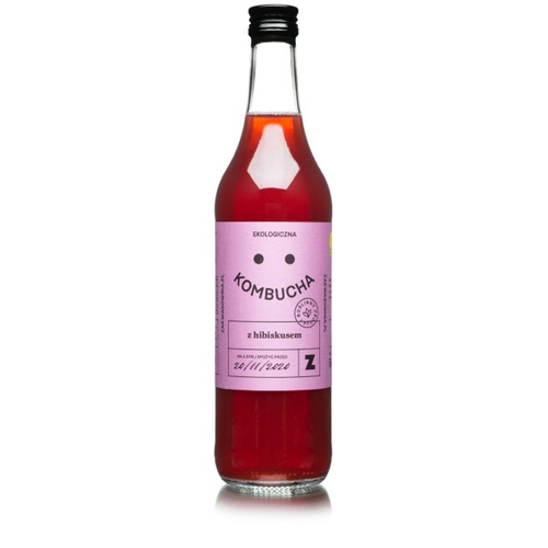 KOMBUCHA Z HIBISKUSEM BIO 270 ml - ZAKWASOWNIA