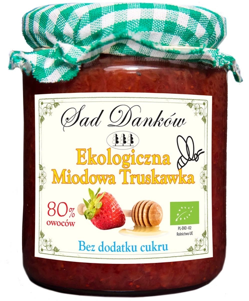 Truskawka z Miodem 80% Owoców 260g - Sad Danków