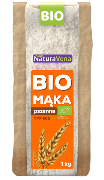 Mąka pszenna jasna (typ 500) 1 kg - Naturavena (BIO)