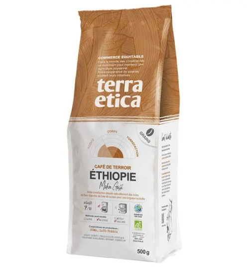 Kawa ziarnista arabica 100% moka guji etiopia fair trade 500 g - Terra Etica (EKO)