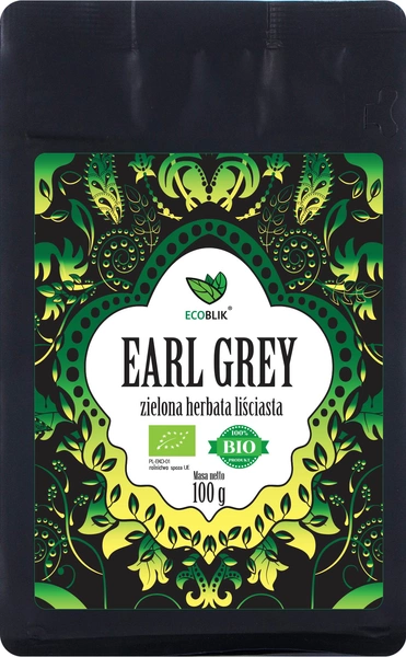 Herbata Zielona Earl Grey Bio 100 G - Ecoblik