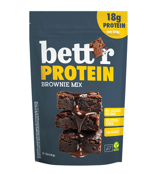 Mieszanka na brownie proteinowe bez dodatku cukru bezglutenowa 400 g - Bett'R (EKO)