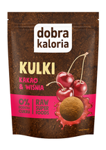 Kulki Daktylowe Kakao & Wiśnia 0% Dodatku Cukru 58 G  -  DOBRA KALORIA