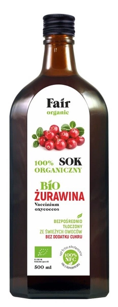 Sok z Żurawiny 500ml - Fair Organic