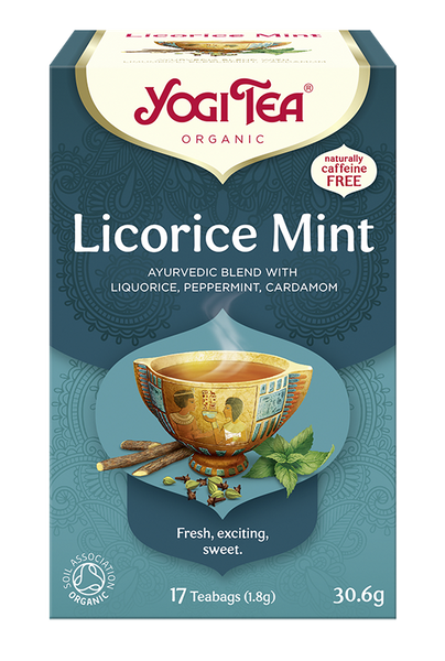 HERBATKA MIĘTA Z LUKRECJĄ (LICORICE MINT) BIO (17 x 1,8 g) 30,6 g - YOGI TEA