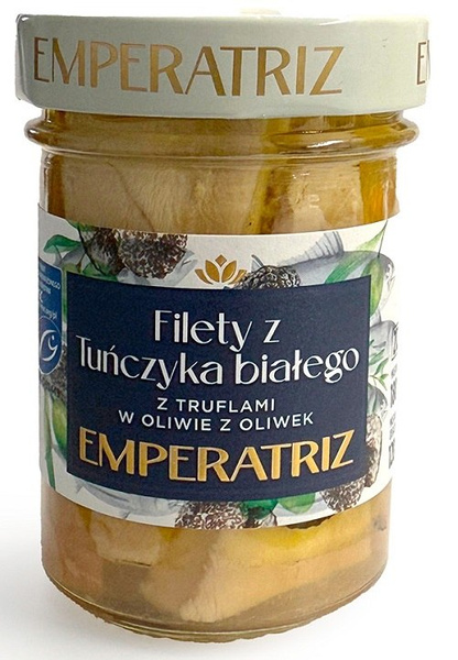 Tuńczyk biały filety MSC w oliwie z oliwek z truflą 180 g (120 g) - Emperatriz