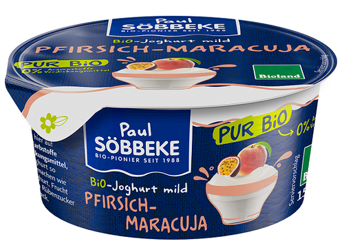 Jogurt kremowy brzoskwinia marakuja 3,8 % 150 g - Sobbeke (EKO)