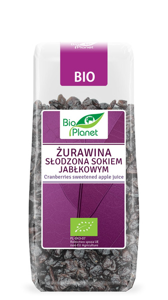 Żurawina słodzona sokiem jabłkowym 100 g - Bio Planet (BIO)