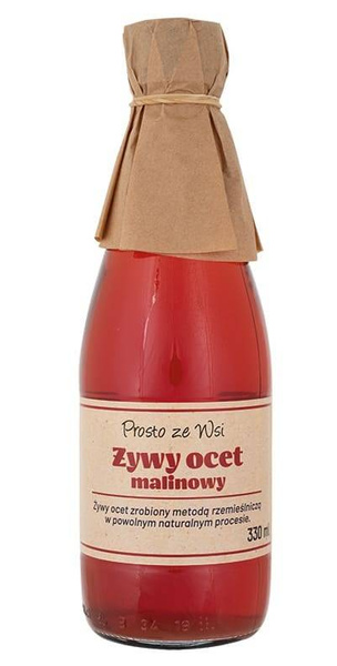 Żywy Ocet Malinowy 330 Ml  -  PROSTO ZE WSI