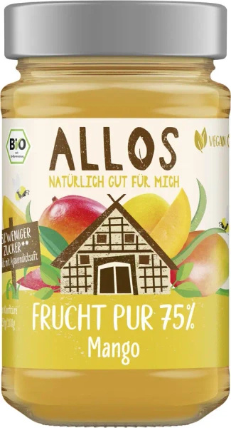 Mus z mango 75 % 250 g - Allos (EKO)