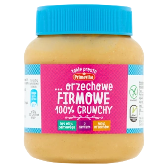 Krem Orzechowy Firmowy Crunchy 100% 350g - Primavika