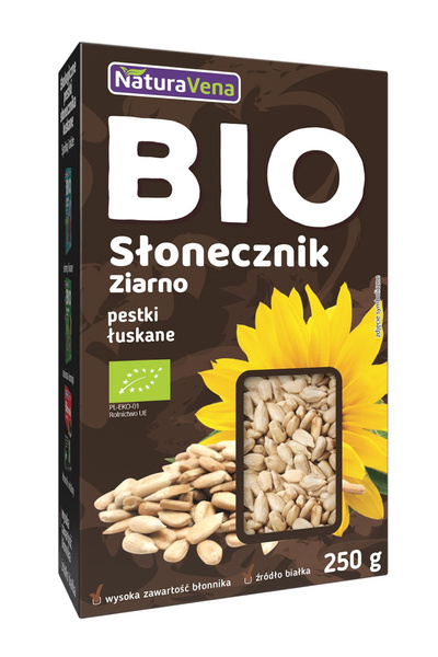 Słonecznik łuskany bezglutenowy 250 g - Naturavena (BIO)