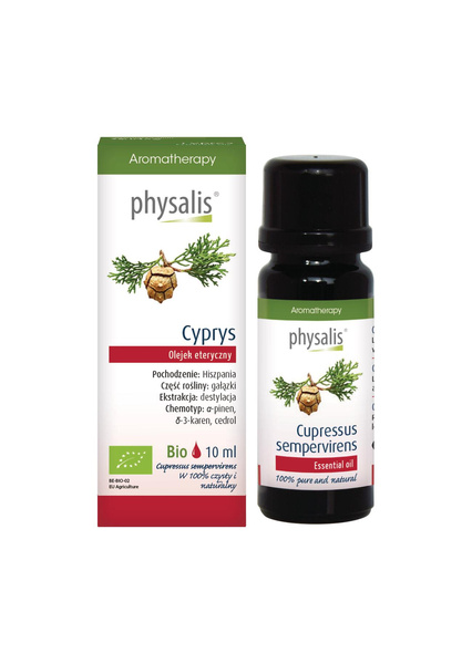 Olejek eteryczny cyprys 10 ml - physalis (EKO)
