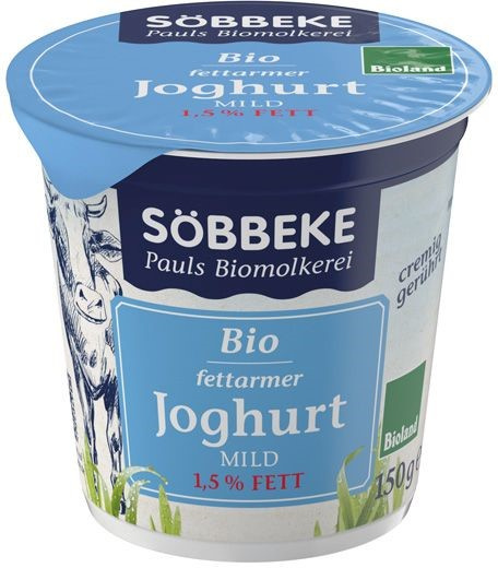 Jogurt Naturalny (1,5 % Tłuszczu W Mleku) Bio 150 G  -  SOBBEKE