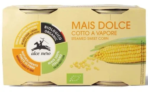 Kukurydza słodka w zalewie 2 szt. 320 g - Alce Nero (EKO)
