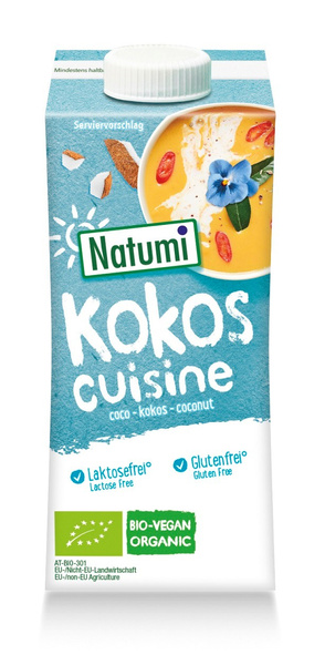 Krem kokosowy do gotowania i pieczenia bezglutenowy 200 ml - Natumi (EKO)