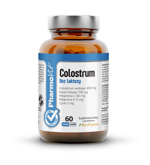 Colostrum bovinum (400 mg) bezglutenowe 60 kapsułek - Pharmovit