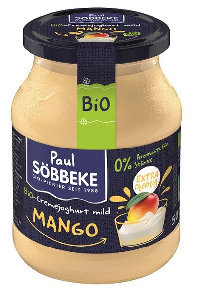 Jogurt kremowy mango 500 g - Sobbeke (BIO)