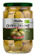 oliwki zielone bez pestek w zalewie bio 280 g (150 g)- vitaliana