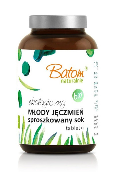 Sok z młodego jęczmienia sproszkowany (500 mg) 240 szt. - Batom (EKO)