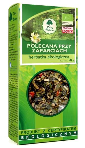 Herbatka Polecana Przy Zaparciach Bio 50 G  -  DARY NATURY