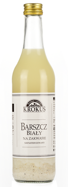 Barszcz biały na zakwasie niepasteryzowany 480 ml - Krokus
