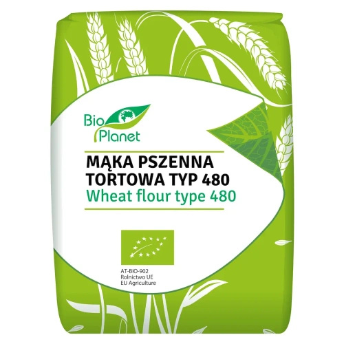 Mąka pszenna tortowa typ 480 1 kg - Bio Planet (EKO)