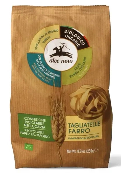 Makaron gniazda tagliatelle z płaskurki 250 g - Alce Nero (EKO)