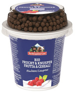 JOGURT MALINOWY Z KULKAMI CZEKOLADOWYMI BIO 150 g - BERCHTESGADENER LAND