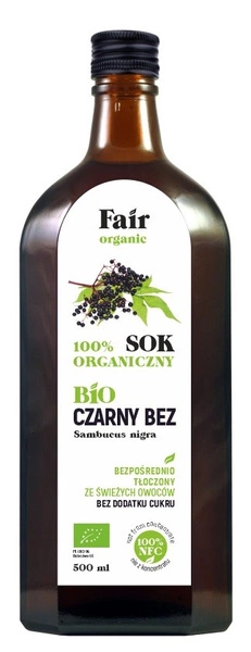 Sok z Czarnego Bzu 500ml - Fair Organic