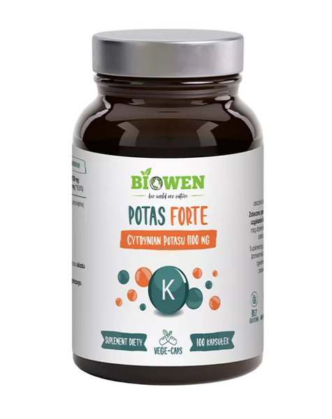 Potas forte bezglutenowy 100 szt. 1100 mg - Biowen