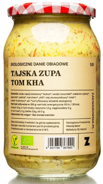 Zupa Tajska Tom Kha Bio 900 Ml - Delikatna (Zakwasownia)