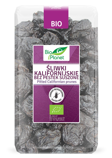 Śliwki kalifornijskie suszone bezglutenowe 1 kg - Bio Planet (BIO)