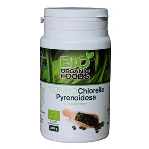 Chlorella pyrenoidosa (250 mg) 1200 tabletek - Bio Organic Foods (EKO)